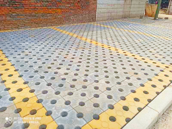 洛陽(yáng)宜陽(yáng)縣錦屏鎮(zhèn)馬堯村植草磚施工工程效果展示